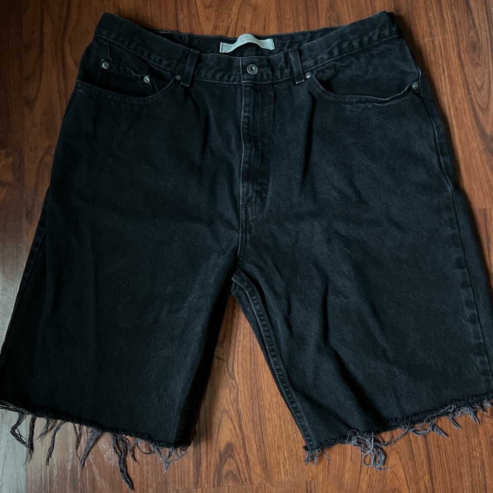 Men's Black Denim Shorts